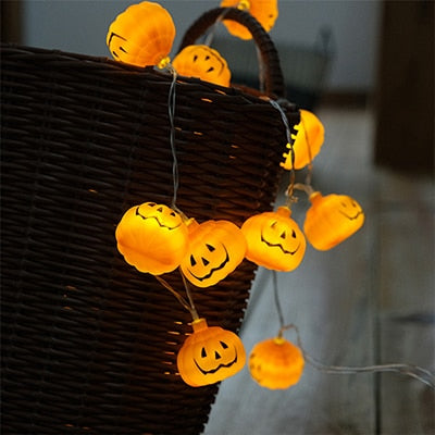 1M 2M 3M Battery Operated Halloween Pumpkin led string lights Halloween Holiday Christmas Party Garden Decoration Lanterns Light